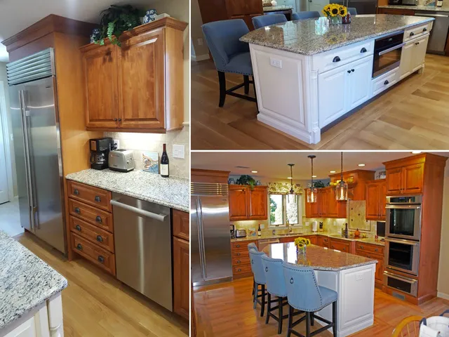 Kitchen remodel - cherry cabinetry and granite island