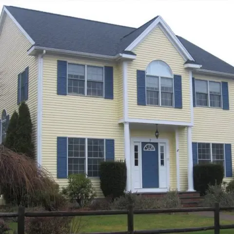 Fresh painted house in the yellow