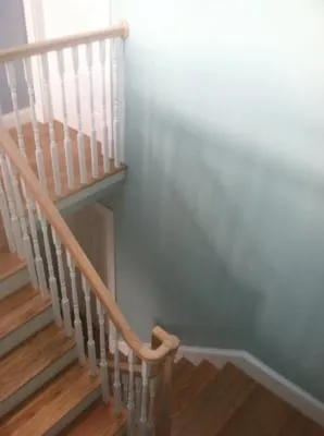 Completed stair railing