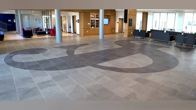 St. John's Prep. School - Danvers - MA - 8,000 sf (18x18" slate)