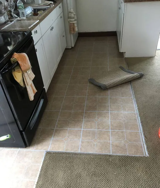 New kitchen tile floor
