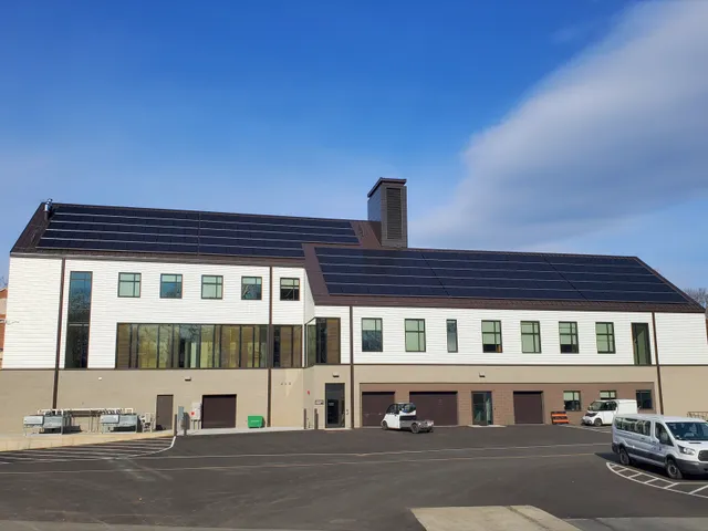 Rooftop solar panel installation in Deerfield, MA by New England Solar+Green