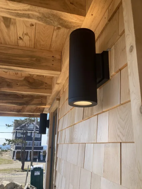 An outdoor landscape light