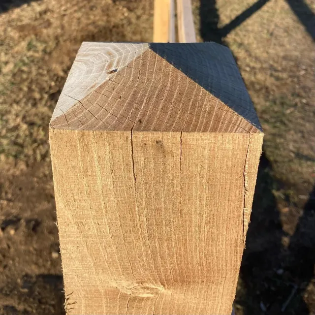 Nothing fancy - just a simple horse fence. But it feels good (and fits with the customer&rsquo;s ethics) that it&rsquo;s made of 100% native locust and oak. Fun, simple, utilitarian, and green.