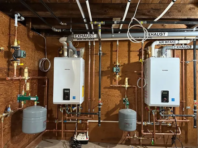 Navien high-efficiency boiler installation by Top Tier Plumbing & Heating LLC in Middleboro, MA