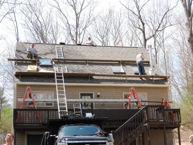 Roof Repair in Progress — Laconia, NH — Rooftop Construction LLC