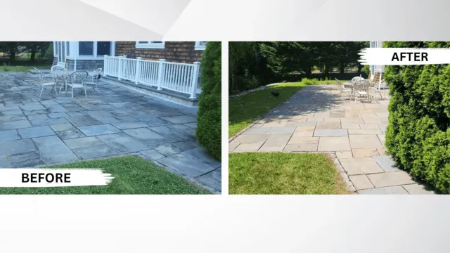 power washing, pressure washing, flagstone, pavement, concrete