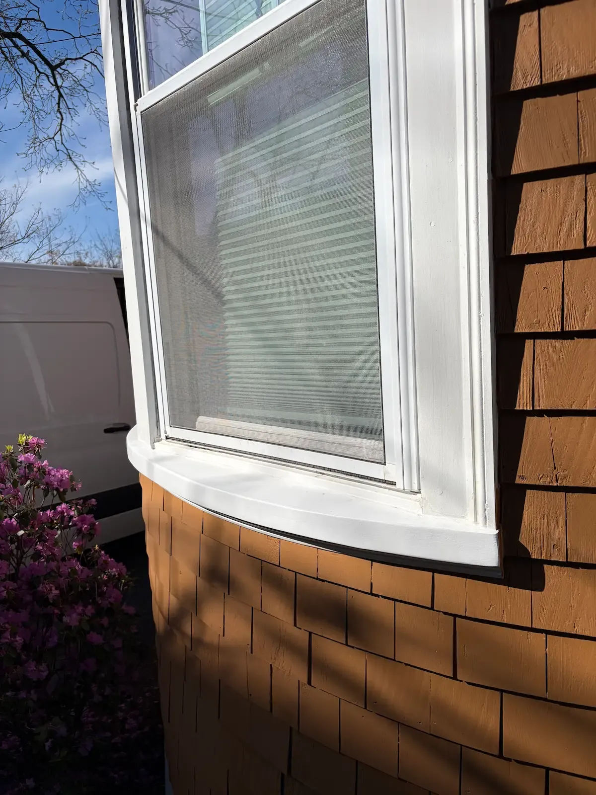 Rotten window sill repair in Boston