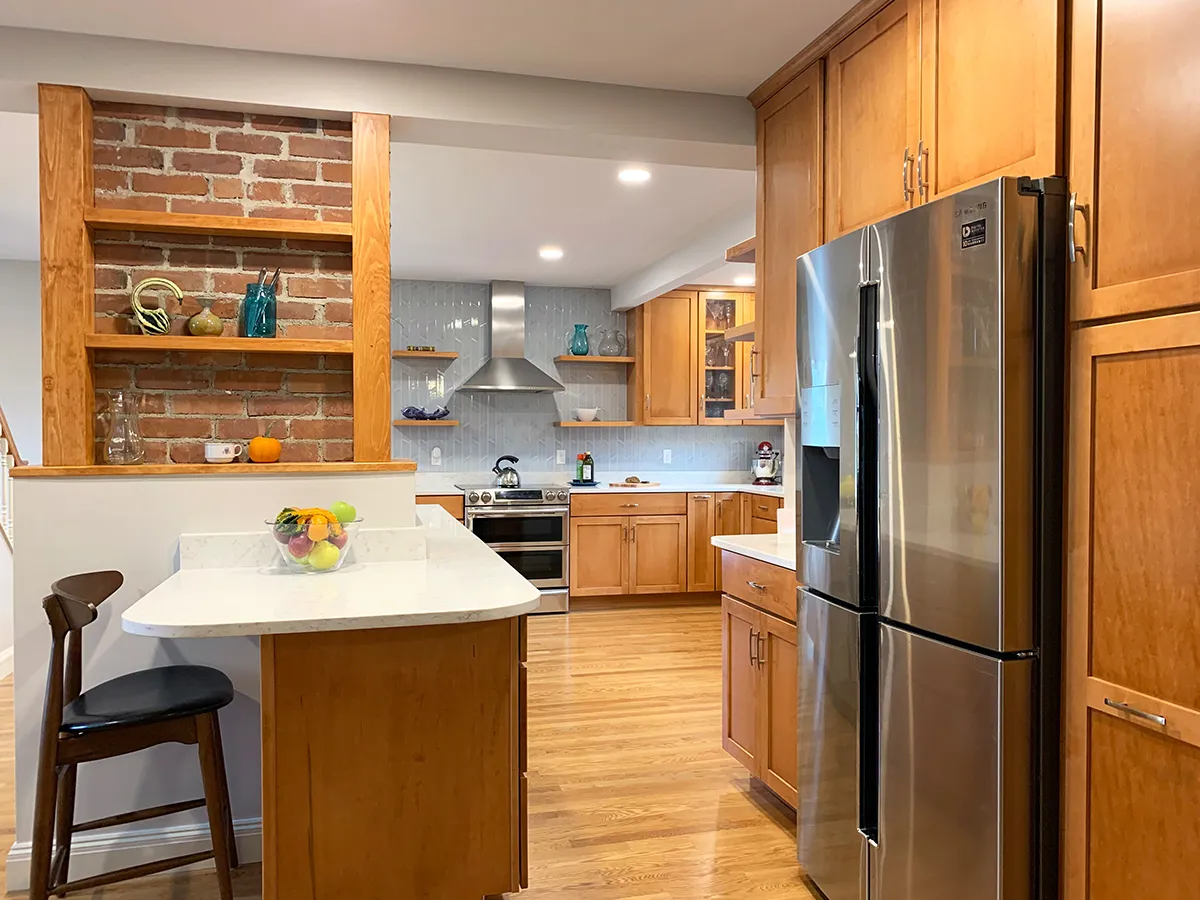 wood kitchen cabinets and custom island