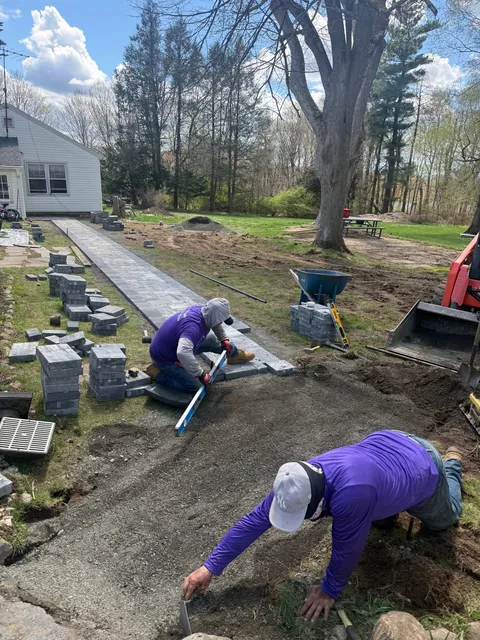 Outdoor hardscaping project