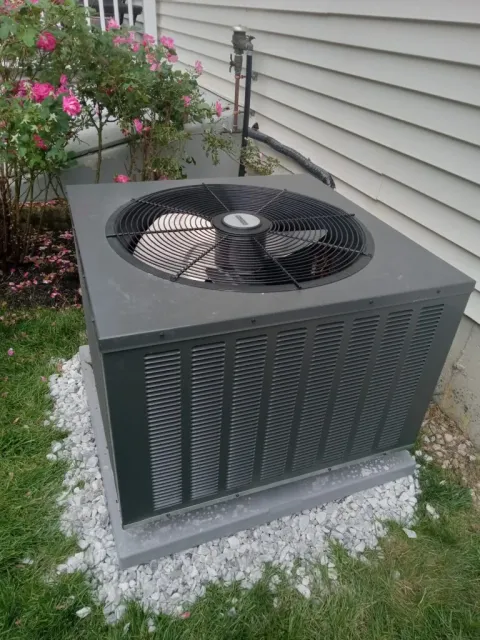 AC condenser installation by Lewis Superior