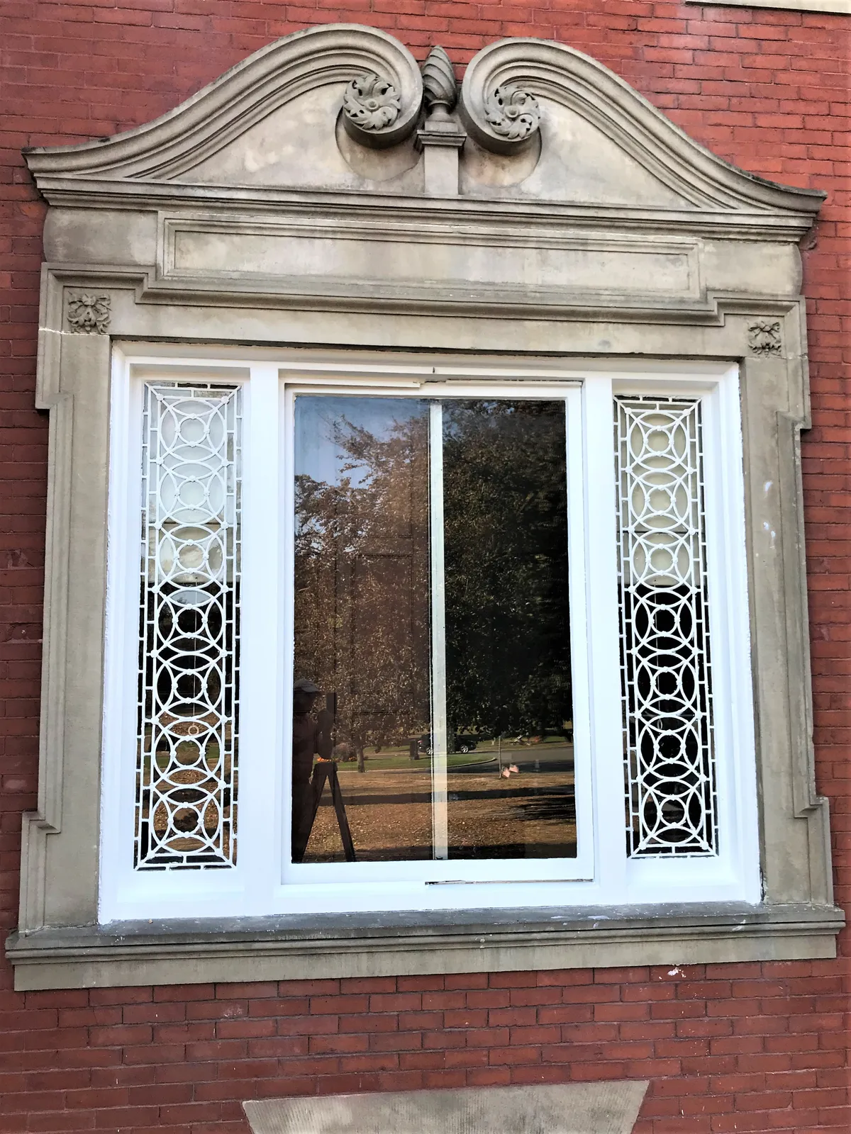 Restored ornamental window casing