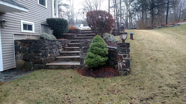 new stone masonry steps