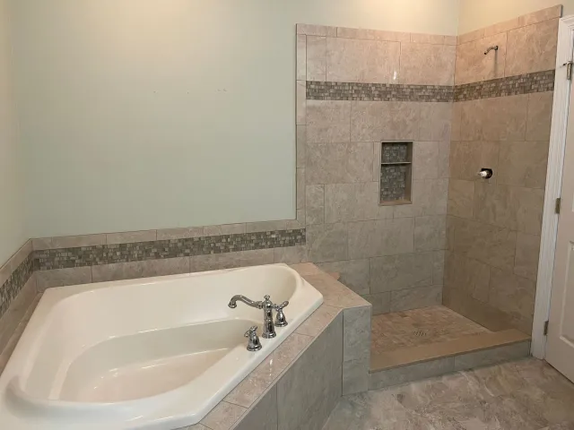 bathtub and tiles