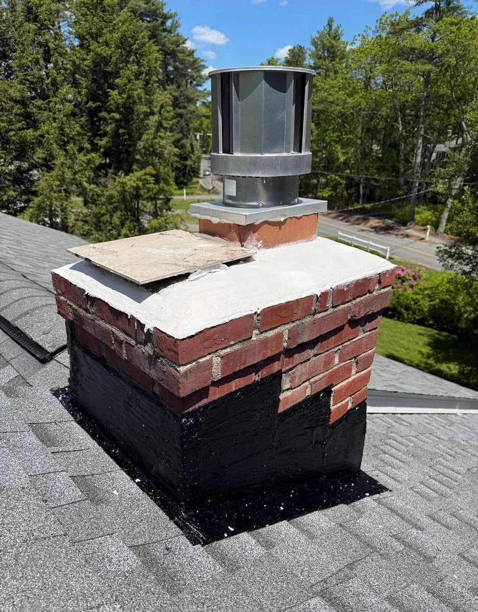 Chimney crown damage spalling before — Chimney Goat project