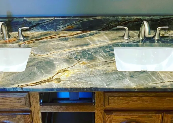 Unique veining patterns that turn your countertop into a work of art.