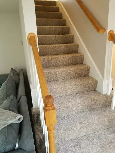 Classic carpeted stairs in Berlin, NH from ADF Flooring LLC