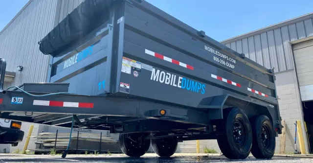 One Mobile Dumpster Trailer, Sized for Any Driveway