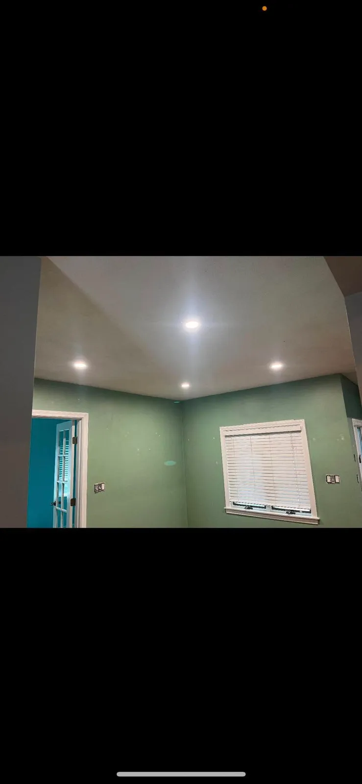 Recessed lighting in a finished room