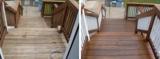 Before & After Deck Stairs