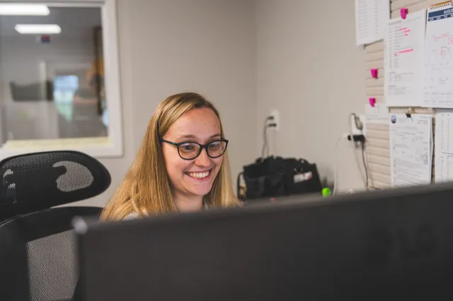 Madison Nelson, a customer service representative works at the mwsewall office