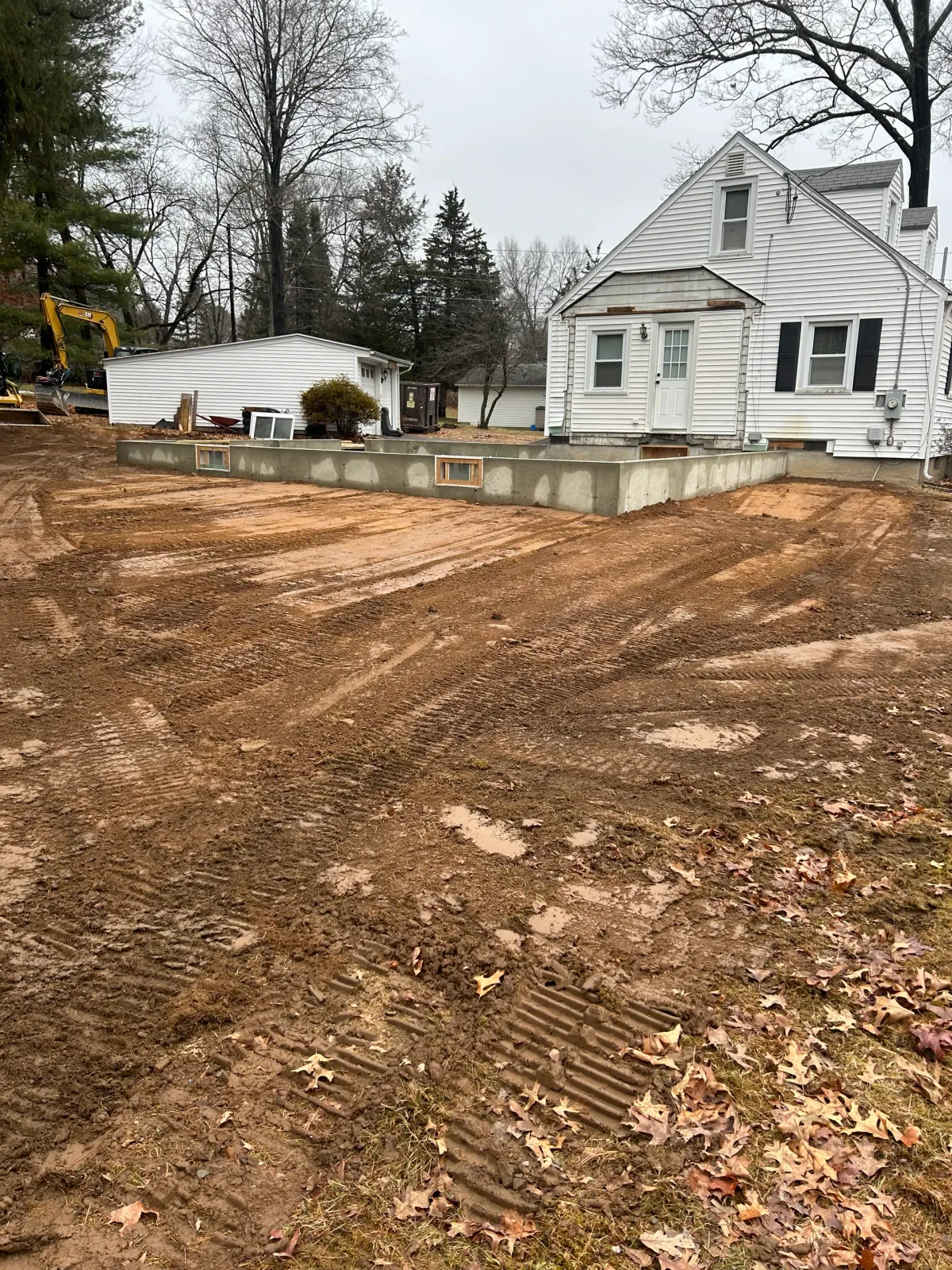 Residential addition backfill and rough grade, West Springfield MA