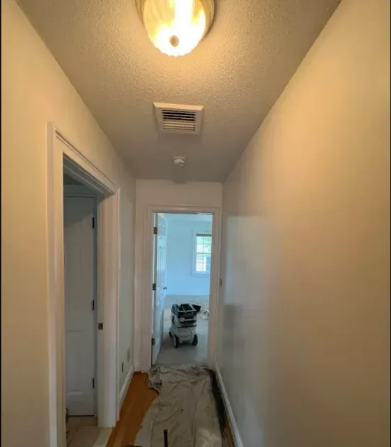 Hallway painting in progress