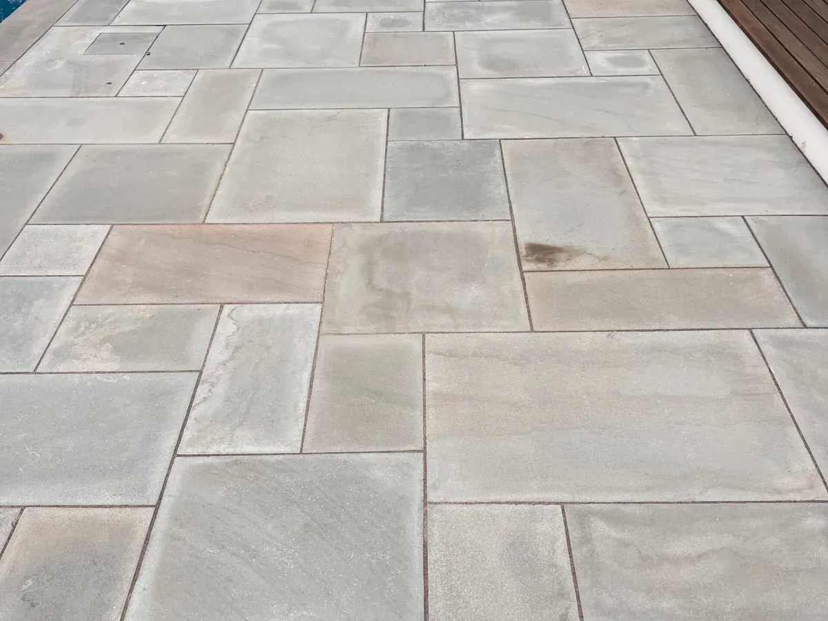 Bluestone patio installation
