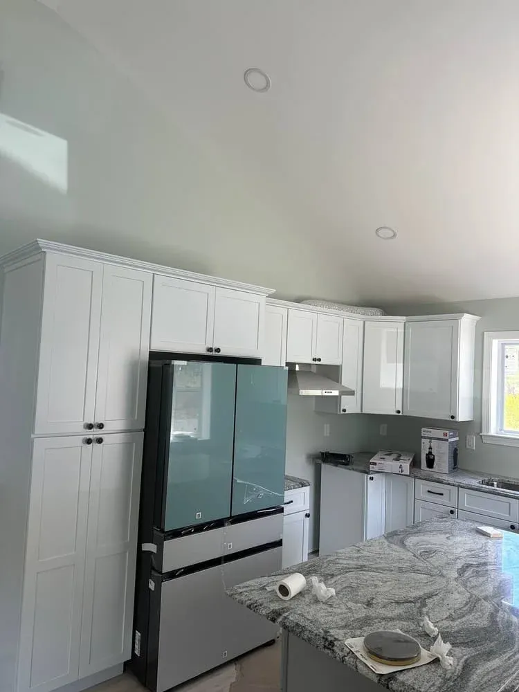 Recently completed open-concept kitchen