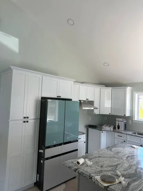Recently completed open-concept kitchen