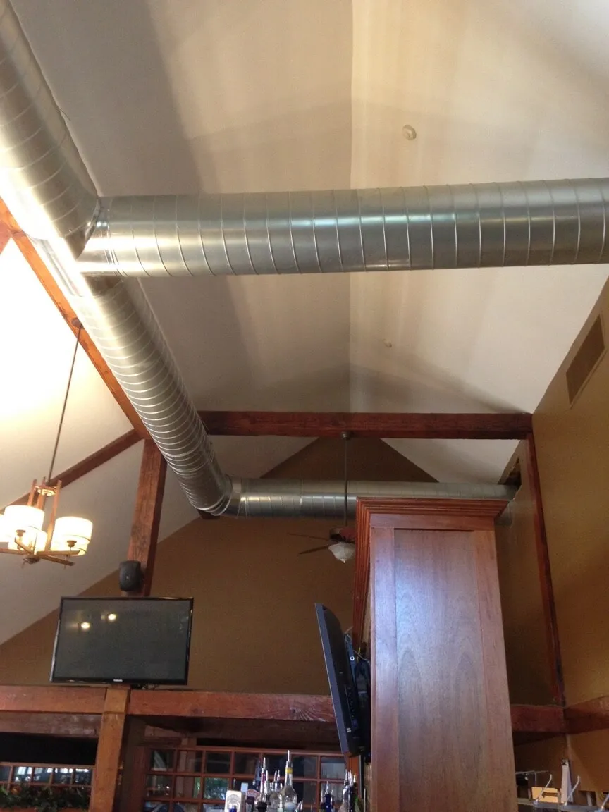 Exposed Duct System Installed In A Local Restaurant