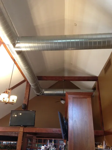 Exposed Duct System Installed In A Local Restaurant
