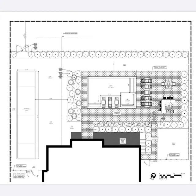 New project plans we just finished for a house in Mashpee for the spring! Complete pool installation, bocce court, outdoor kitchen, and landscape! #capecod #outdoorliving #poolinstallation