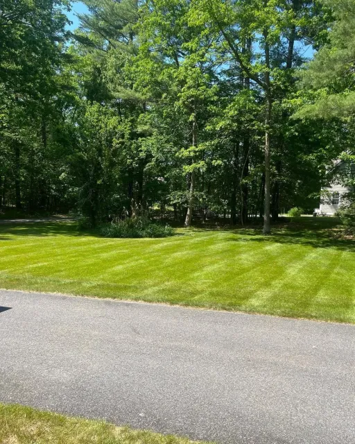 Fresh cut lawn in Westford, MA by Gardner's Landscaping, LLC