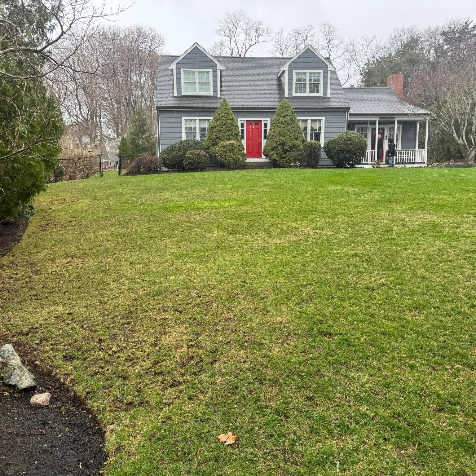 Newly installed lawn at a completed residential property
