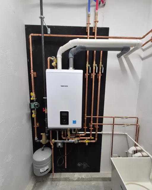 Josh's Plumbing Services - Water Heater Installation and Replacement - Navien On Demand and Hybrid - Foster, RI Office work photo