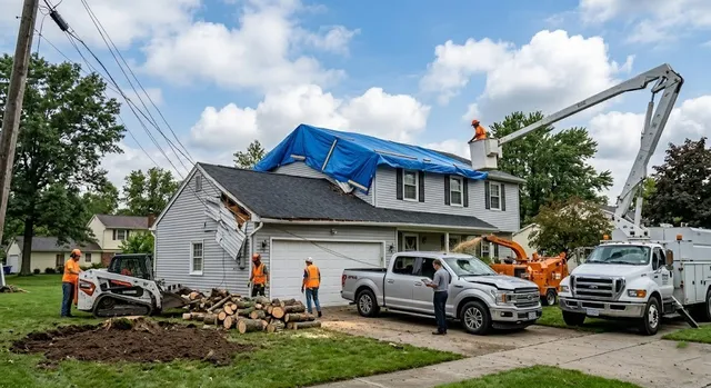 After storm damage cleanup Massachusetts