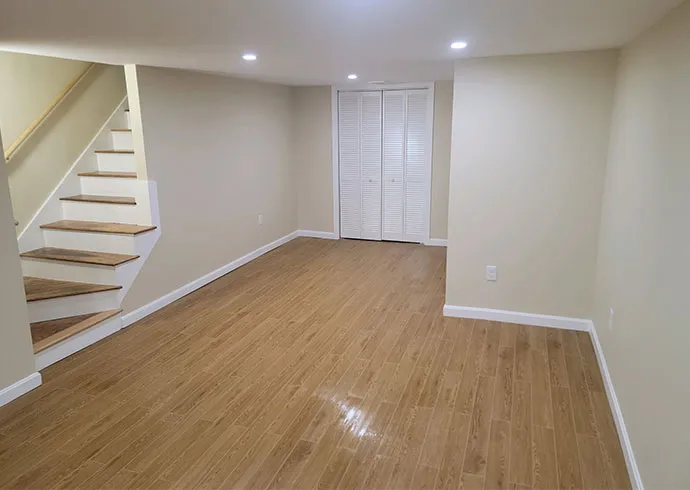 Professionally finished basement