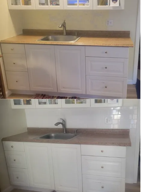 From Sticky Mess to Tile Success: A Backsplash Makeover