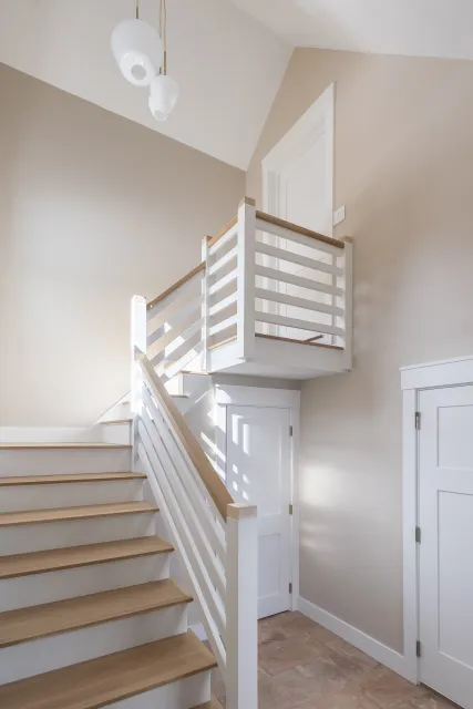 Painted stairwell and railing