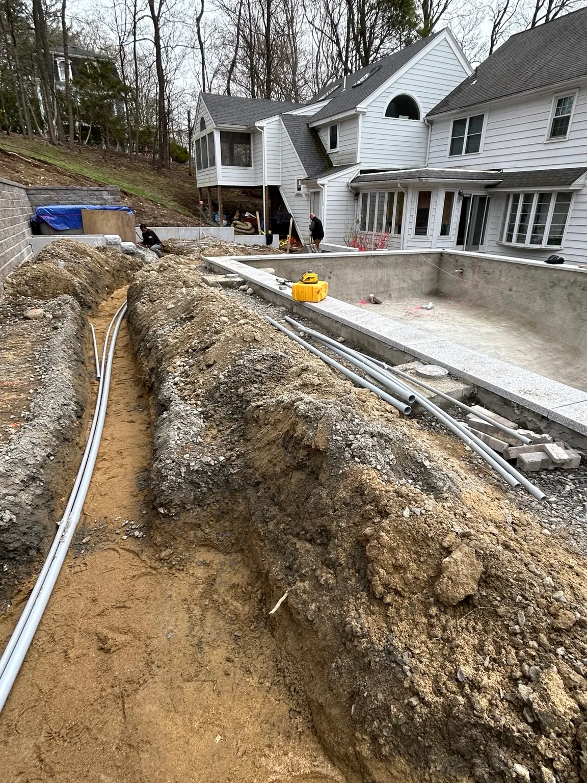 Pool electrical trenching