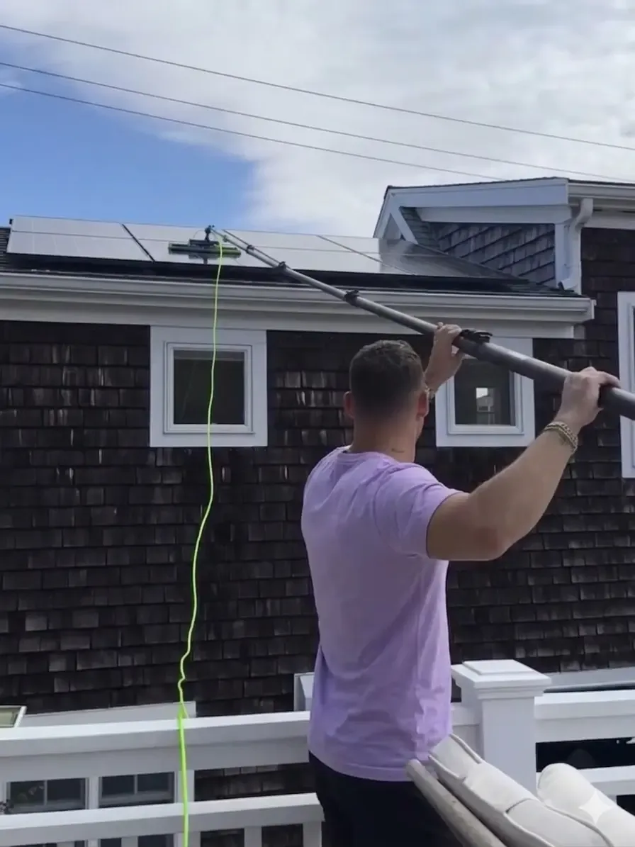 Solar panels on roof