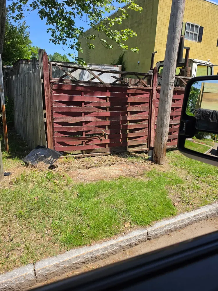 The same spot cleared after the couch pickup