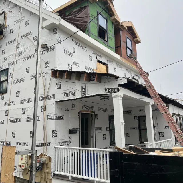 Full home renovation framing and Everbilt sheathing in Somerville, MA — Tinbercraft Construction