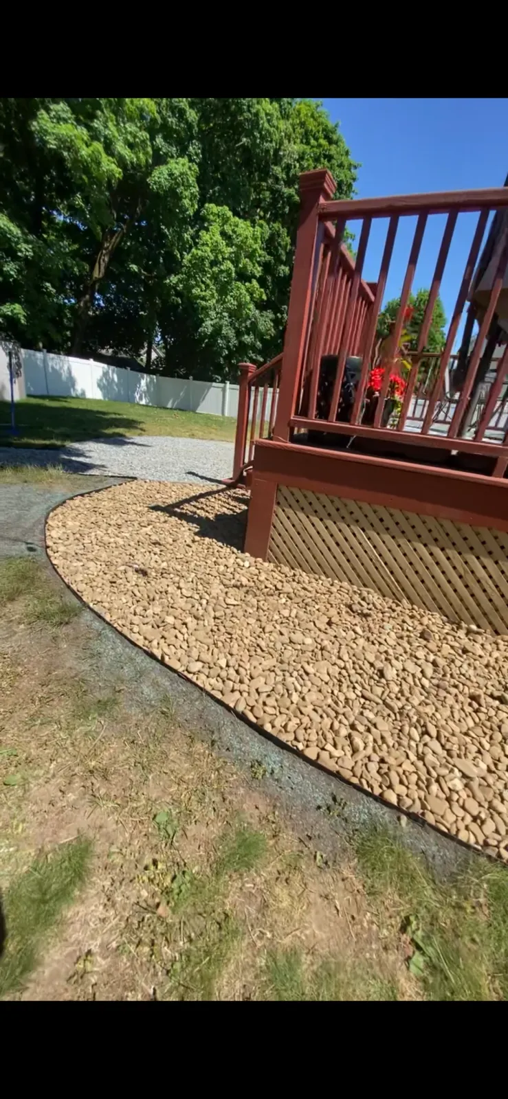 Backyard deck and outdoor living space