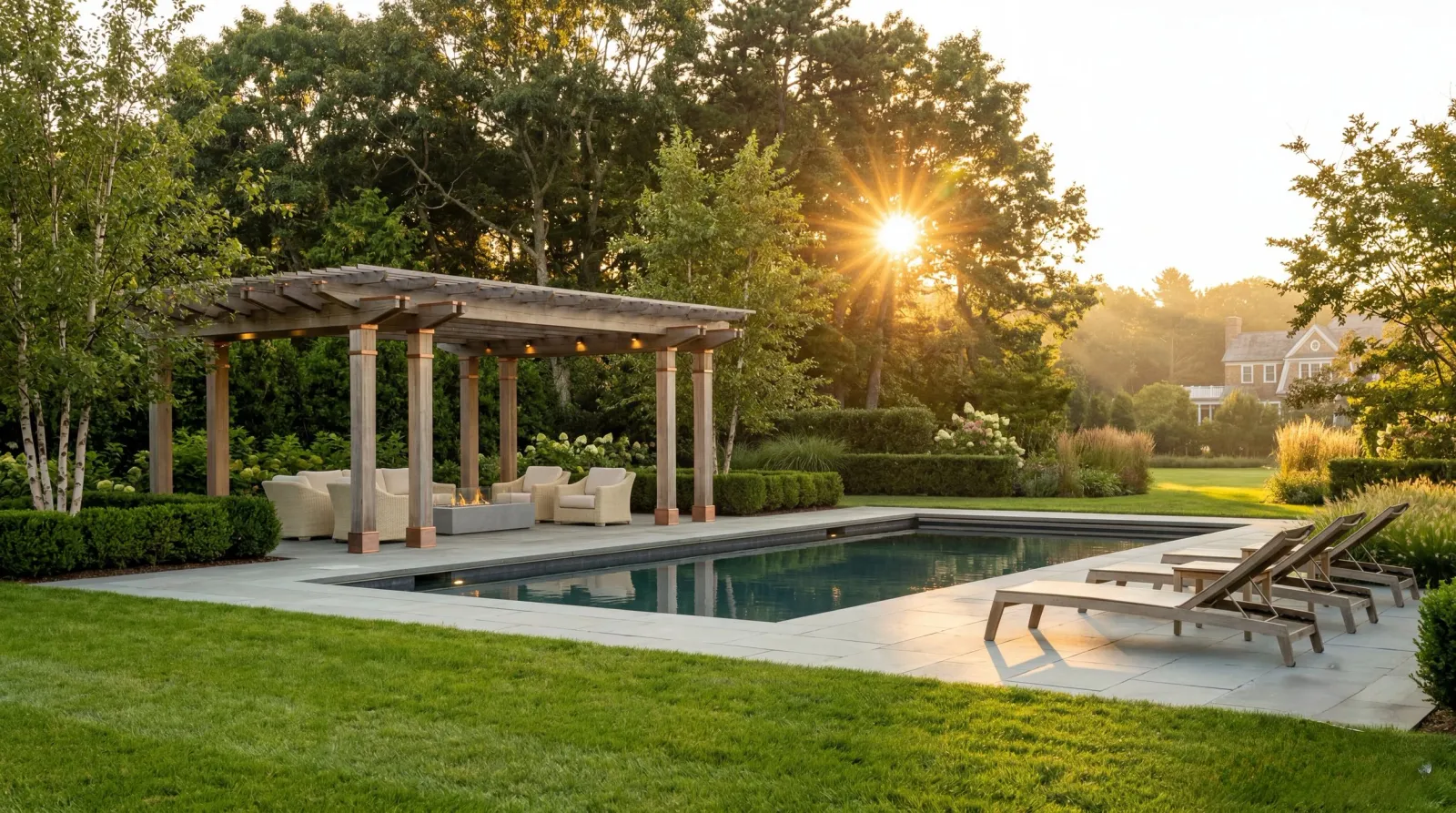 Pergola at sunset