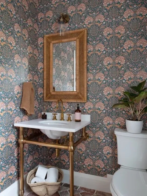 Three bathrooms. One home. Three unique design stories.

One of the best parts of a custom home is the opportunity to give each space its own character. In this home, every bathroom was designed with a distinct look: from bold wallpaper and brass acc