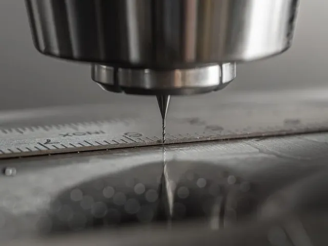 CNC milling machine cutting tool over machined steel