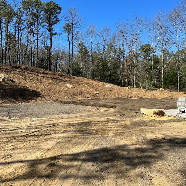 Graded dirt driveway and land clearing project
