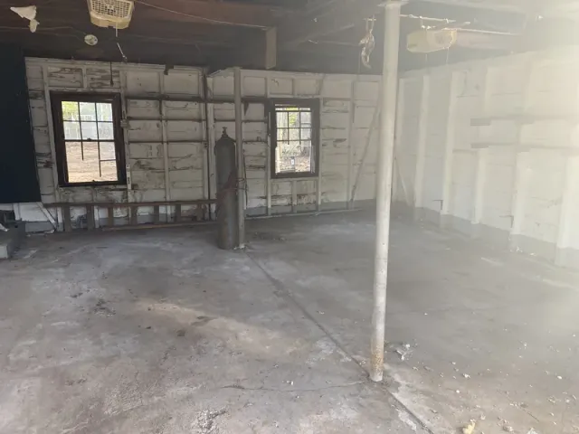 Garage completely cleared and cleaned